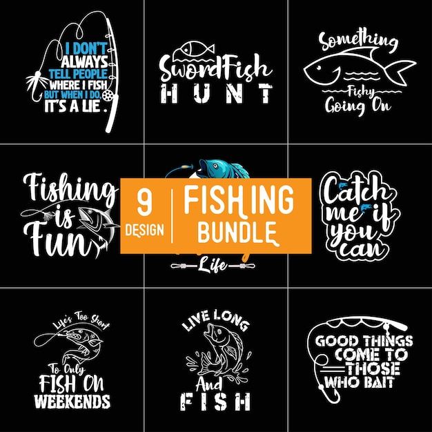 Fishing Bundle T shirt Design