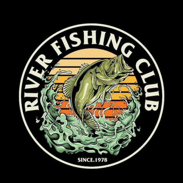 Fishing Club Graphic Illustration