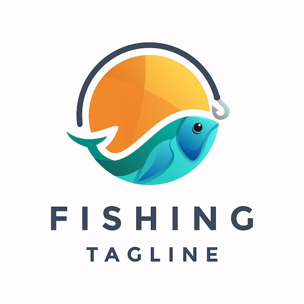 fishing colorful logo