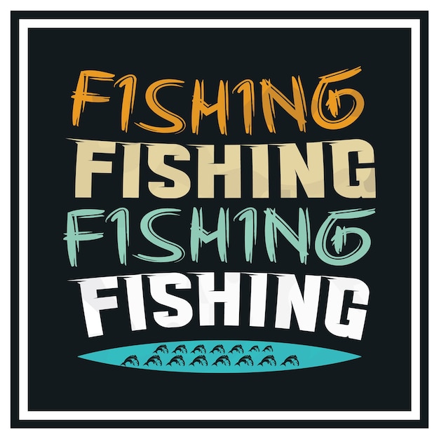 Fishing illustration for t shirt graphic premium vector