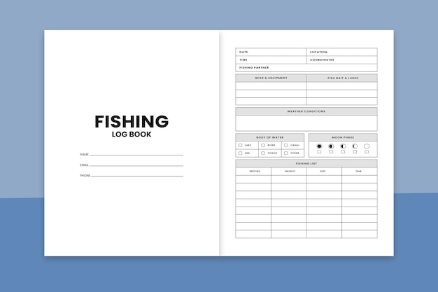 Fishing Log Book Kdp Interior