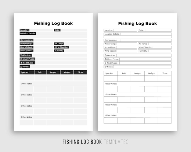 Fishing Logbook Templates