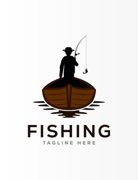 Fishing logo for fisherman