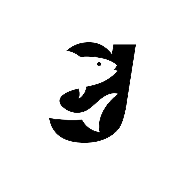 Fishing logo. Letter G with Fish Logo Design