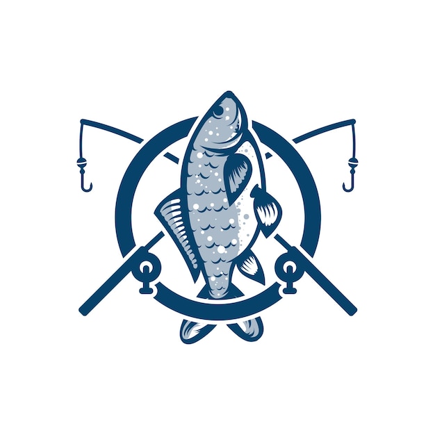 Fishing logo template design