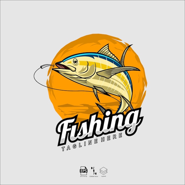 FISHING LOGO TEMPLATE READY FORMAT EPS 10