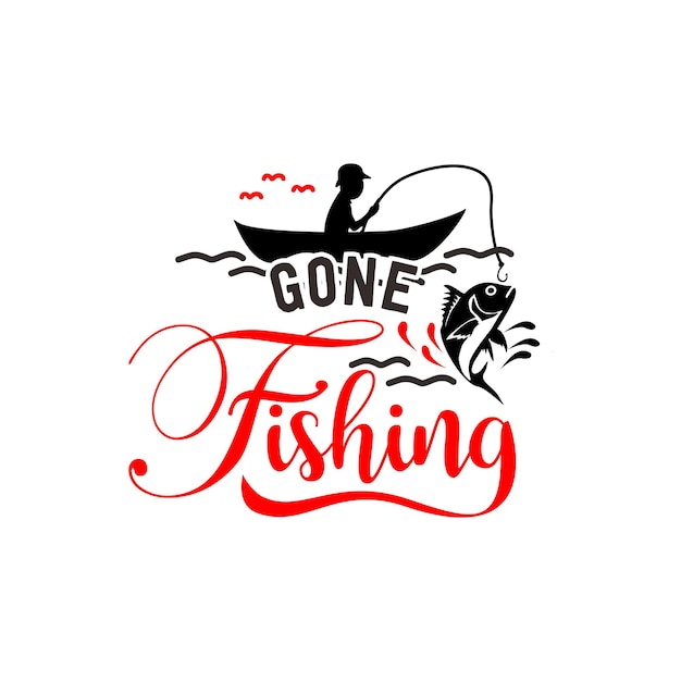 Fishing quotes svg design vector