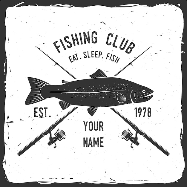 Fishing sport club Vector illustration