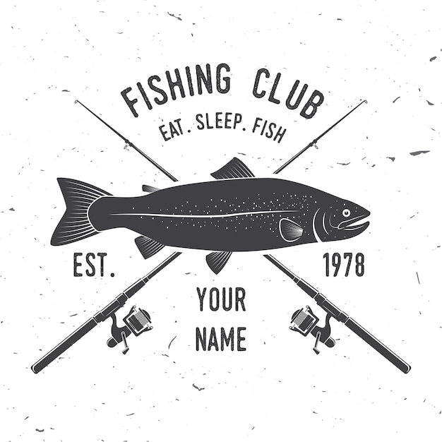 Fishing sport club Vector illustration