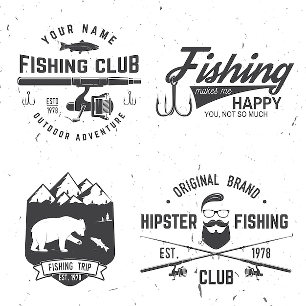 Fishing sport club Vector illustration