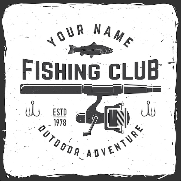 Vector fishing sport club vector illustration