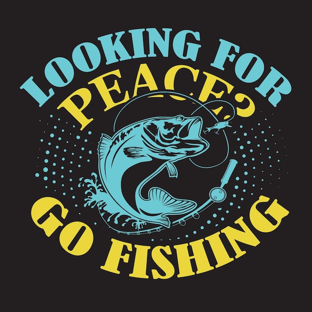 Fishing t shirt design vector