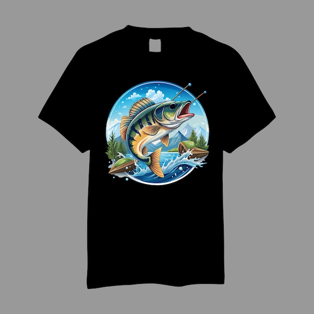 Fishing t shirt design