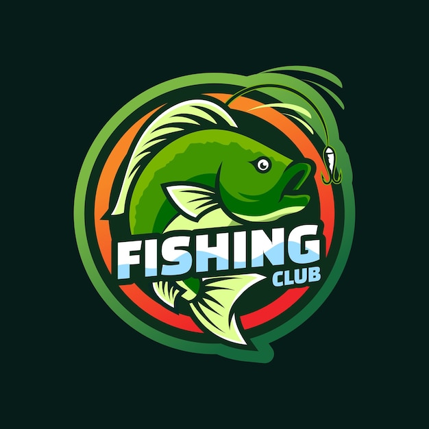 Fishing template logo design