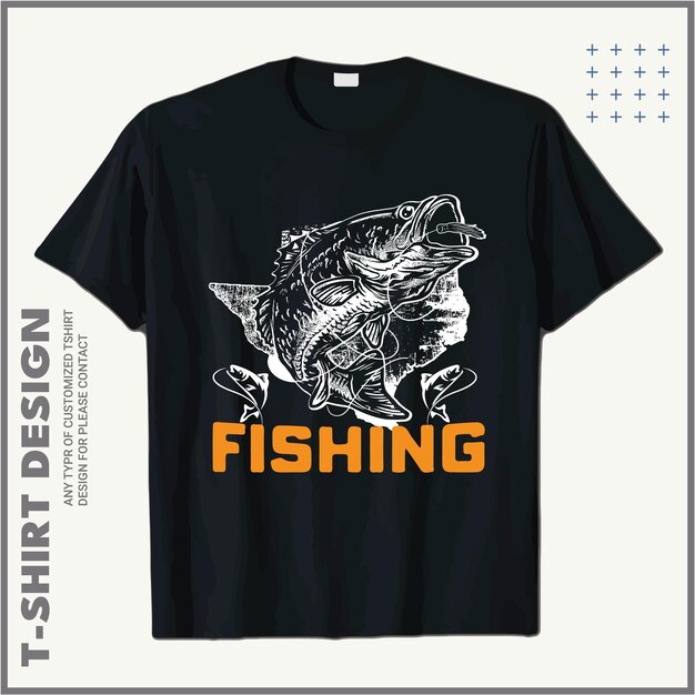 Vector fishing tshirt design fishing vector tshirt eps fishing shirt design