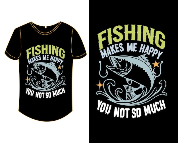 Vector fishing tshirt design