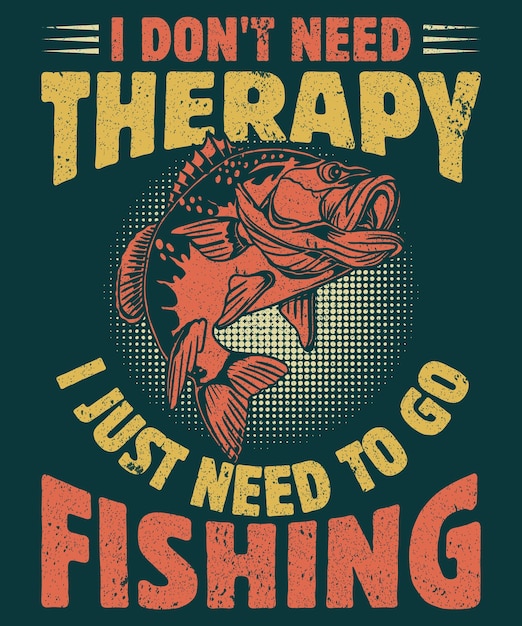 Vector fishing tshirt graphic for fishing lovers 14