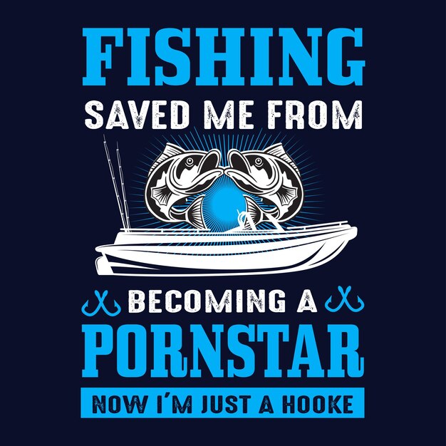 Vector fishing typography tshirt design modern fishing t shirt design