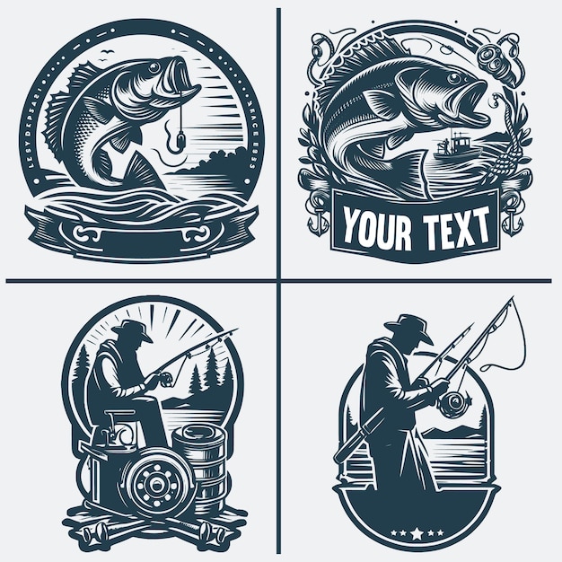 Fishing vector Bundle file Best Fathers Day Gifts for Fishermen Fisher Man