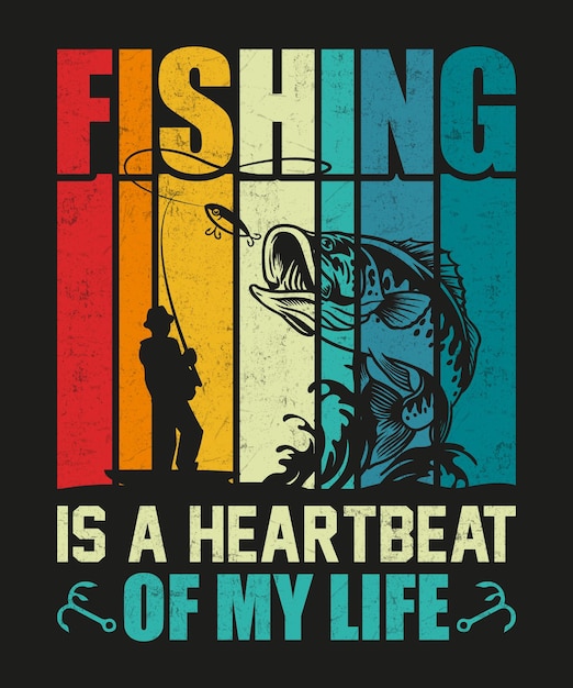 Fishing Vintage Vector T shirt Design