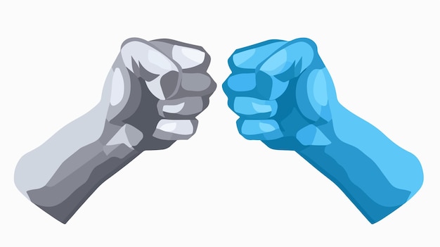 Vector fist fight vector illustration icon in flat style