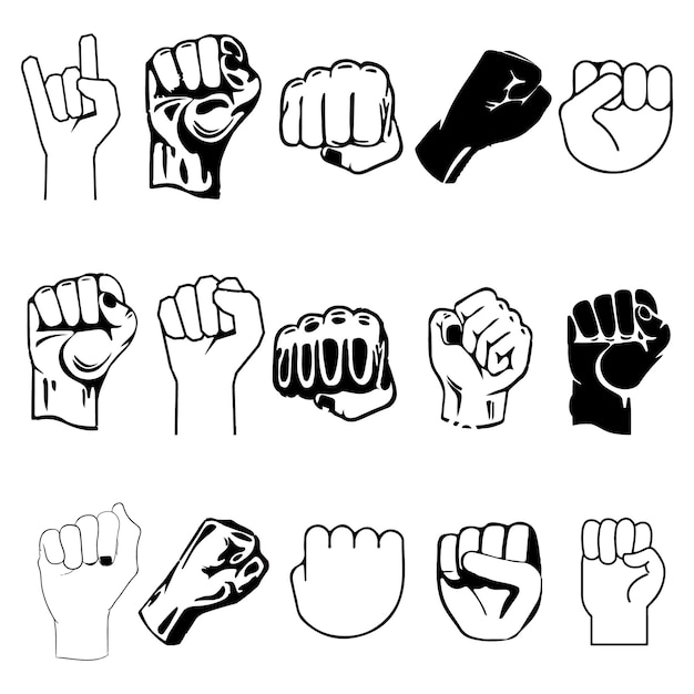 Fist Hand Vector Black lives matter hand vector eps bundle design