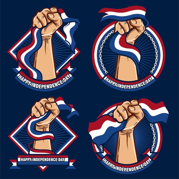 fist hands with netherland flag illustration