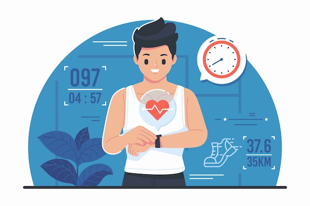 fitnes tracker vector illustration