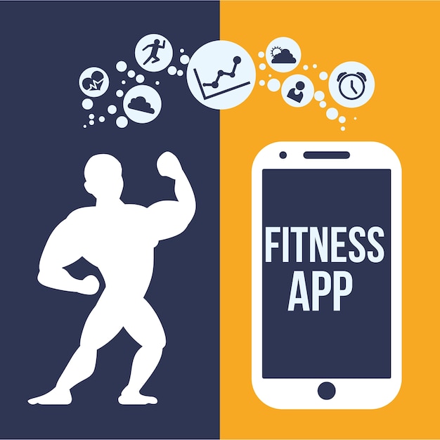 fitness app technology icons