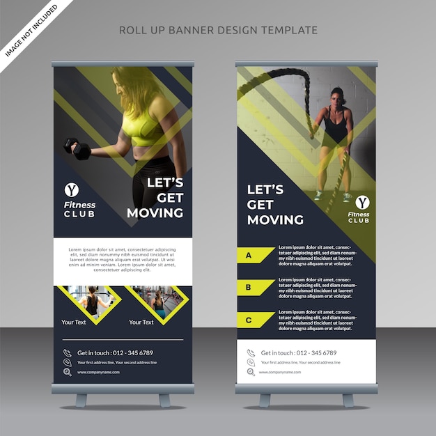 Fitness Center Professional Roll-Up Banner Template