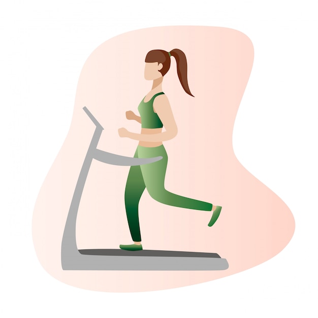 Fitness concept illustration of woman