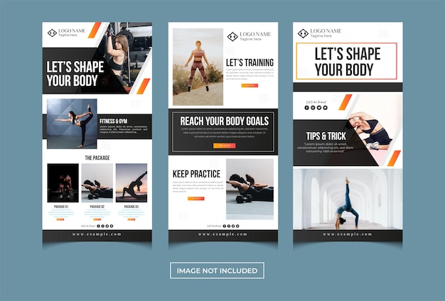 Fitness email template design