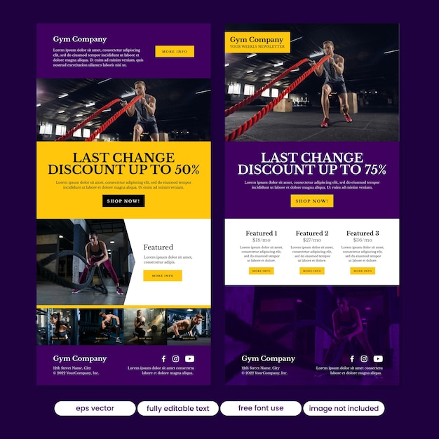 Fitness email template