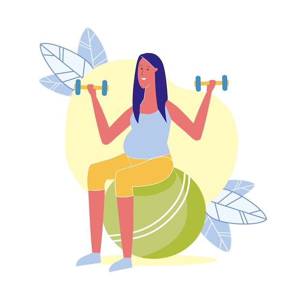 Fitness Exercise for Pregnant Illustration