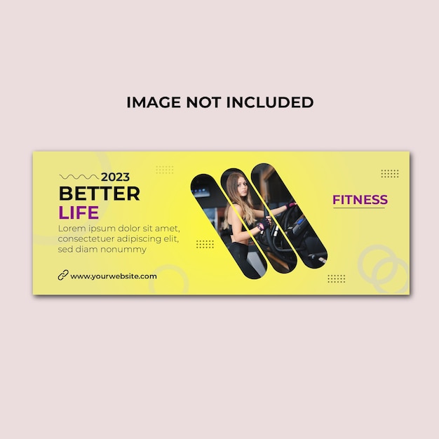 Fitness Facebook banner or social media template