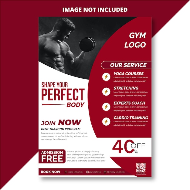 Vector fitness flyer design