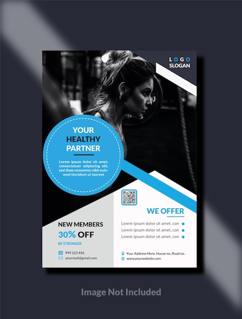 Fitness flyer social media post design