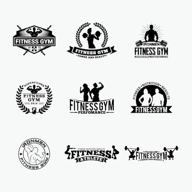 Fitness Gym- Badges -Logos 1