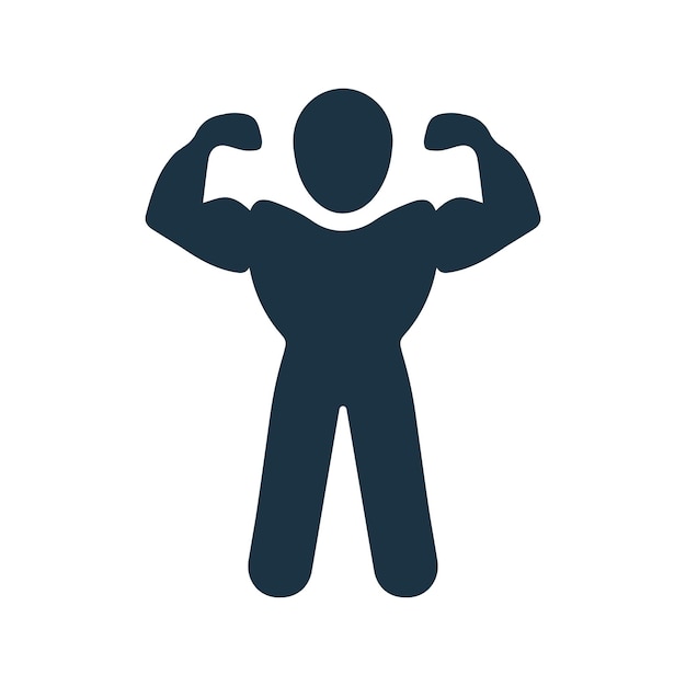 Vector fitness gym healthy icon simple editable vector illustration