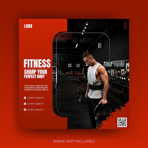 Fitness and Gym Instagram post template