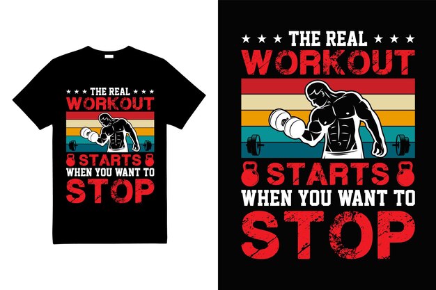 fitness gym t-shirt design