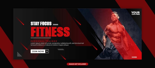 Fitness gym training banner