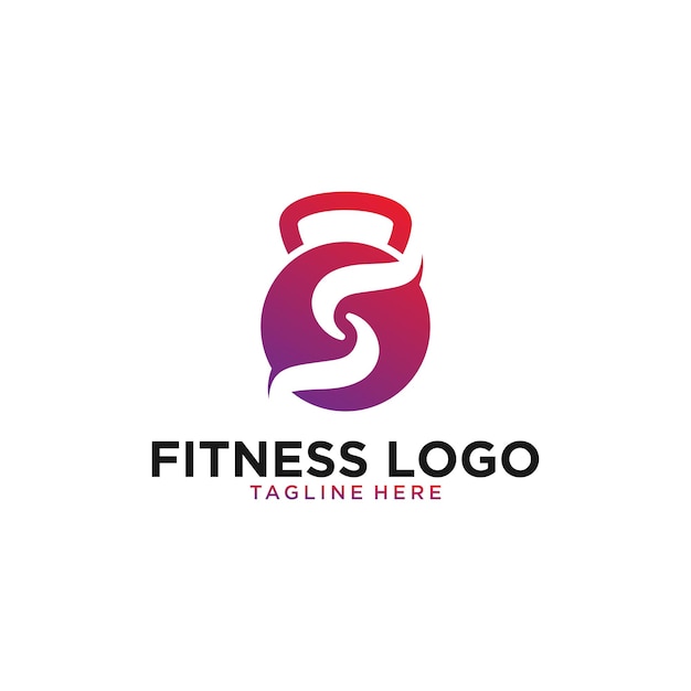 Fitness health with letter s logo design