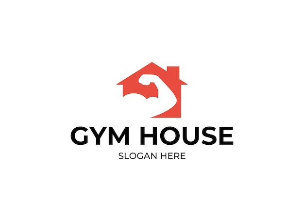 Fitness house gym house logo design