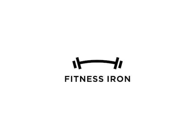 fitness iron logo design vector illustration