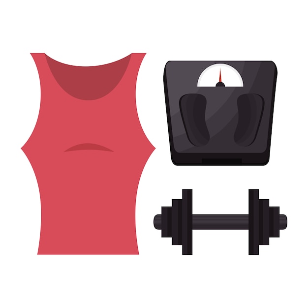 fitness lifestyle elements icons