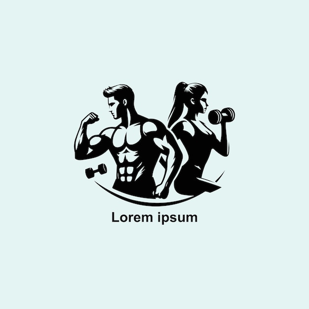 Fitness logo template vector design