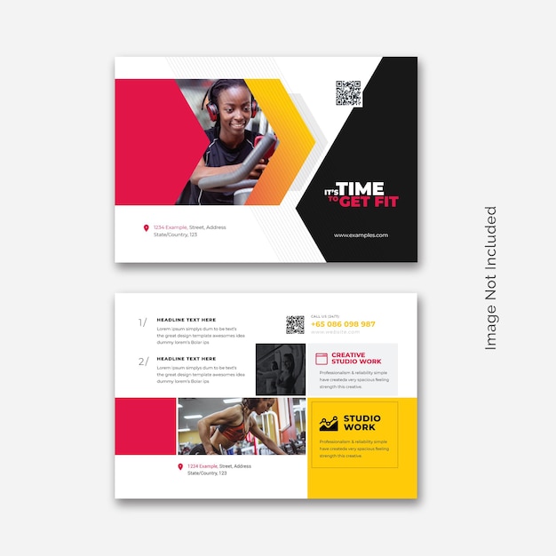 Fitness Postcard Template