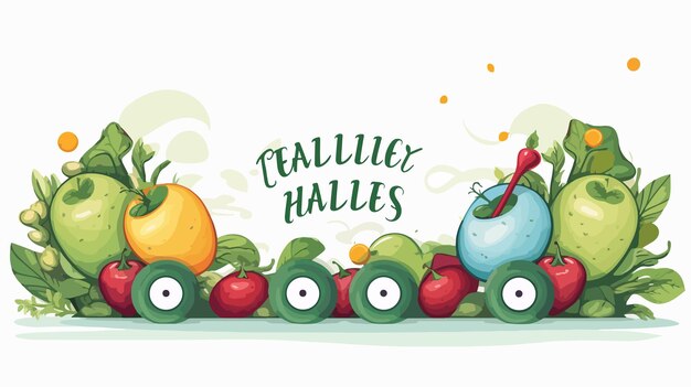 Vector fitness roller illustration for healthy lifestyle greeting card design