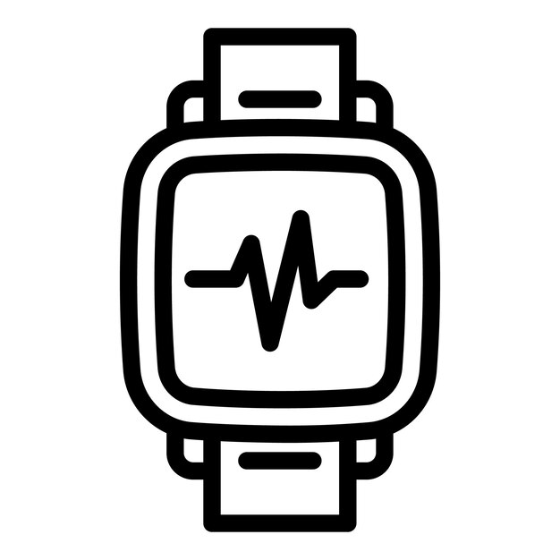 Fitness smartwatch icon Outline Fitness smartwatch vector icon for web design isolated on white background